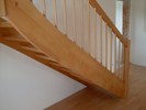 Holzwangentreppe 1/2 gew. Podesttreppe Ahorn